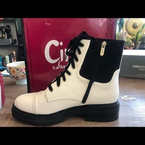 Sam Edelman Combat Boots White